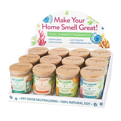Pet House Candles, Summer Display