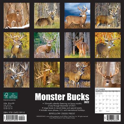 Monster Bucks 2022 Wall Calendar