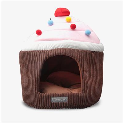CHOCOLATE CUPCAKE SHAPE MICRO-PLUSH PET BED