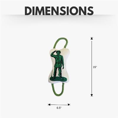 Retro Soldier Plush Dog and Puppy Toy - Non Toxic Print