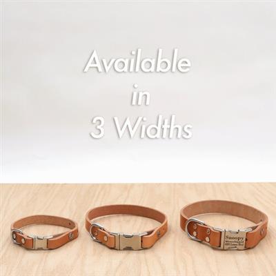 Handmade Classic Leather Dog Collar - Quick Release Style - Dark Brown