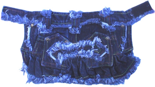 Denim Skirt Distressed