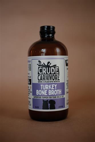 16 oz Turkey Bone Broth for Dogs + Cats