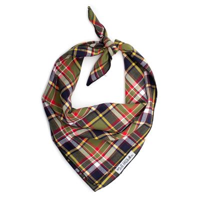 Olive Plaid II Classic Bandana