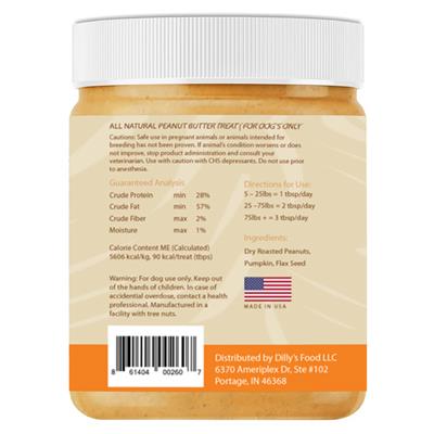 Dog Pumpkin Peanut Butter Jar 16oz