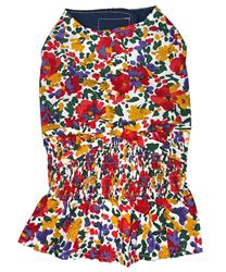 Ruched Floral Artsy Dog Dress