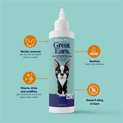 Great Pet® Great Ears Multi-Symptom Dog Ear Cleaner