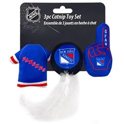 New York Rangers 3 pc Cat Nip Toy