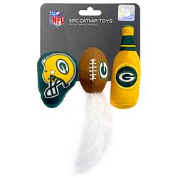 NFL Green Bay Packers 3 pc Cat Nip Toy Set