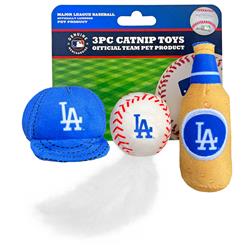 Los Angeles Dodgers 3 pc Cat Nip Toy Set