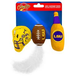LSU 3 pc Cat Nip Toy Set