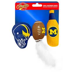 Michigan 3 pc Cat Nip Toy Set