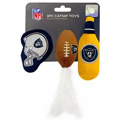 Las Vegas Raiders 3 pc Cat Nip Toy Set