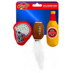 Ohio State 3 pc Cat Nip Toy Set