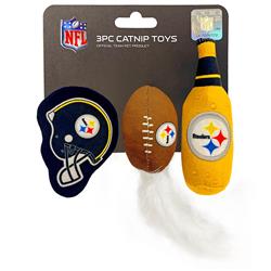 Pittsburgh Steelers 3 pc Cat Nip Toy Set