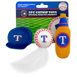 Texas Rangers 3 pc Cat Nip Toy Set