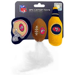 San Francisco 49ers 3 pc Cat Nip Toy Set
