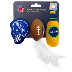 Seattle Seahawks 3 pc Cat Nip Toy Set