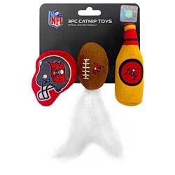 Tampa Bay Buccaneers 3 pc Cat Nip Toy Set
