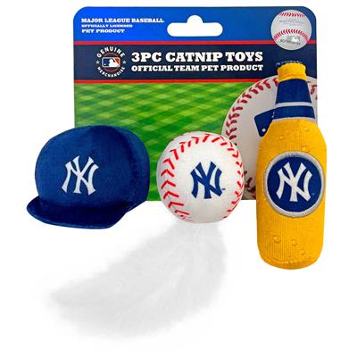 New York Yankees 3 pc Cat Nip Toy Set