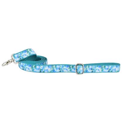 Teal Tie-Dye Swiss Velvet Essential Collars with Optional Leash