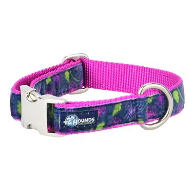 Midnight Dahlia Swiss Velvet Essential Collars with Optional Leash