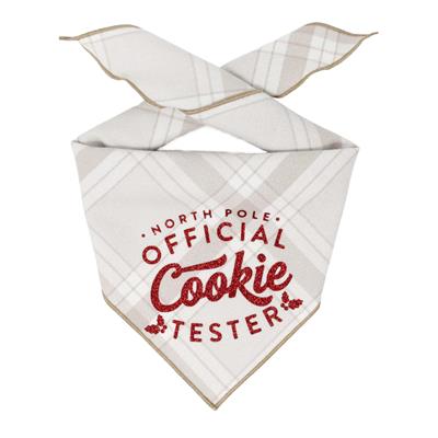 Christmas Dog Bandana | Luxe Flannel | Cookie Tester | Holiday Bandana | Plaid Bandana