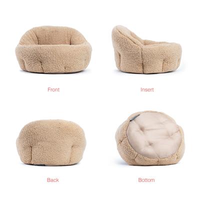 Beige Standard Sherpa OrthoComfort Deep Dish Cuddler