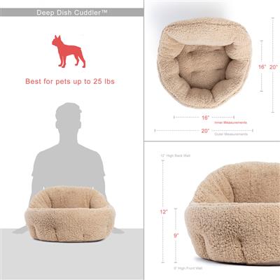 Beige Standard Sherpa OrthoComfort Deep Dish Cuddler