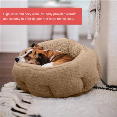 Beige Standard Sherpa OrthoComfort Deep Dish Cuddler