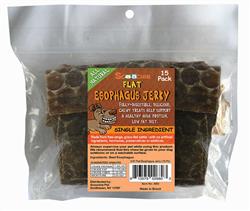 15 Pack 5-6" Flat Beef Esophagus Jerky / Taffy In Zip Lock Pegable Bag