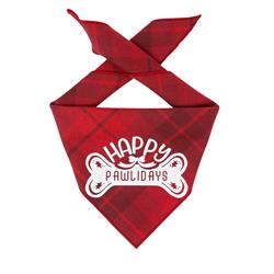 Christmas Bandana| Red Plaid Flannel | Luxe High Quality Flannel | Holiday Bandana | Dog Bandana