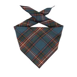 Plaid Bandana, Fall Bandana, , Winter Bandana, High Quality Fabric, Blue
