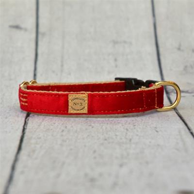 Red Velvet 1 inch and 3/4 Collar, Lead and Harness