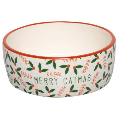"Merry Catmas" Cat Bowl