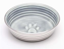 Loving Pets Dog Bowl Paw Print Grey 1ea/Extra-Small