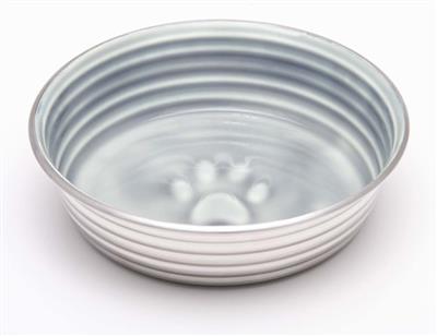 Loving Pets Dog Bowl Paw Print Grey 1ea/Small