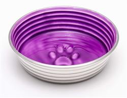 Loving Pets Dog Bowl Paw Print Lilac 1ea/Small