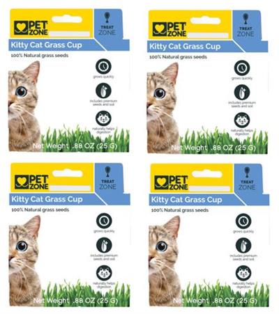 PET ZONE KITTY CAT GRASS KIT (INNER PACK OF 4 $13.40) JUST $3.35 EACH!