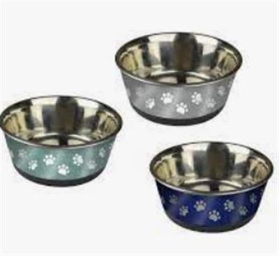 PET ZONE HYBRID STAINLESS STEEL BOWL - SS HYBRID LARGE - INNER PACK OF 6 CONTAINS 2 TEAL, 2 GREY AND 2 BLUE BOWLS FOR $65.28 (JUST $10.88 EACH!)