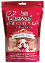 Loving Pets Gourmet Wraps Sweet Potato Biscuit Wrapped With Chicken Dog Treat 8 Oz