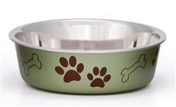 Loving Pets Metallic Dog Bowl Artichoke Small