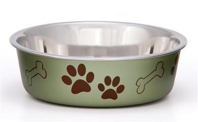 Loving Pets Metallic Dog Bowl Artichoke Small
