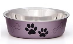 Loving Pets Metallic Dog Bowl Grape Small
