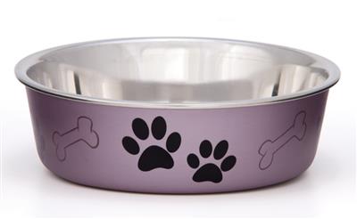 Loving Pets Metallic Dog Bowl Grape Small
