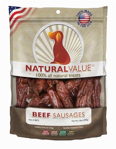 Loving Pets Natural Value Beef Sausage Recipe Dog Treat 1ea/13 oz