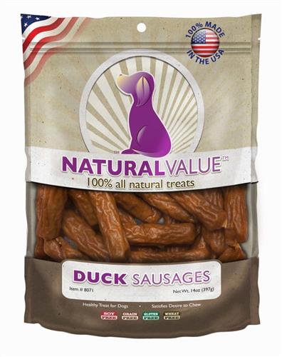 Loving Pets Natural Value Duck Sausage Recipe Dog Treat 1ea/13 oz