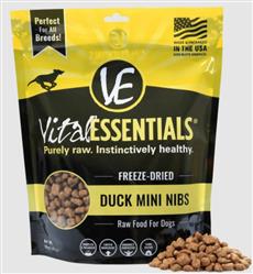 Vital Essentials Dog Freeze-Dried Mini Nibs Duck 1Lb