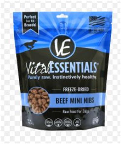 Vital Essentials Dog Freeze-Dried Mini Nibs Beef 1Lb