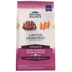 Natural Balance Pet Foods L.I.D. Sweet Potato And Venison Adult Dry Dog Food 4Lbs